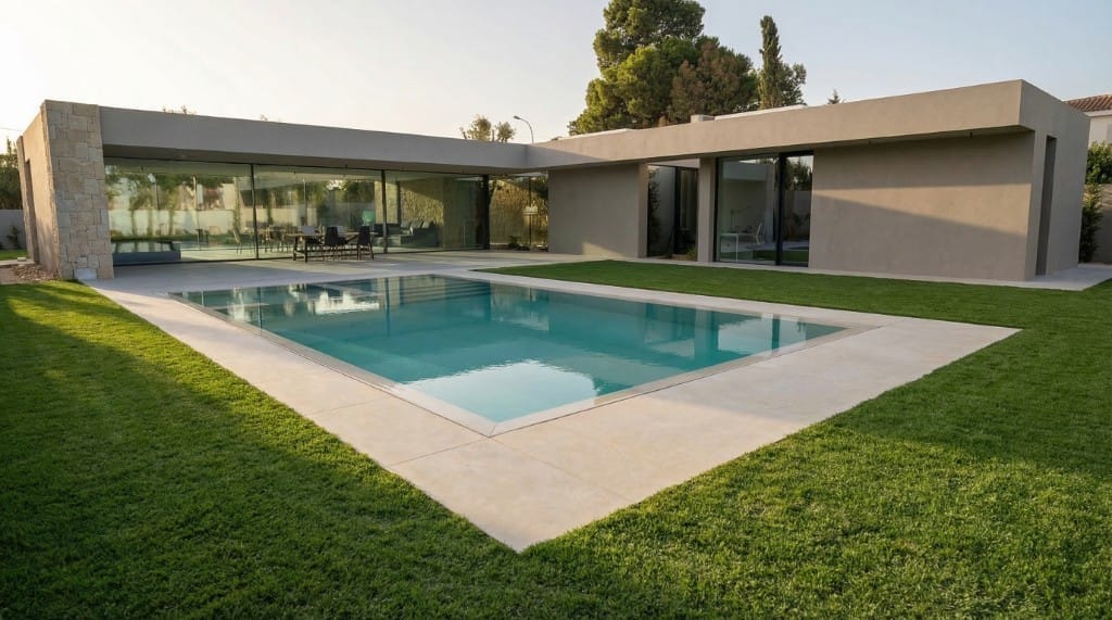 Piscinas de Porcelánico y Piedra - Proyecto 6